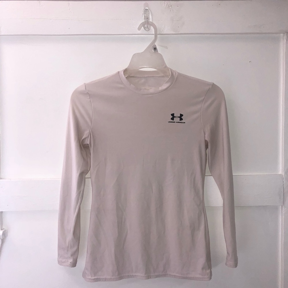Cream Under Armor Long-sleeve - YOUTH LARGE